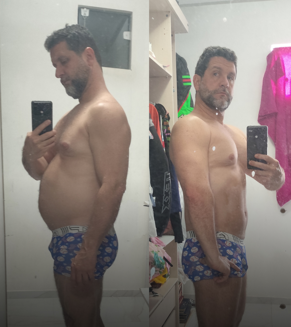 André Lucas Santiago - antes e depois