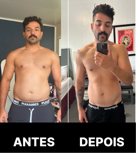 André Lucas Santiago - antes e depois